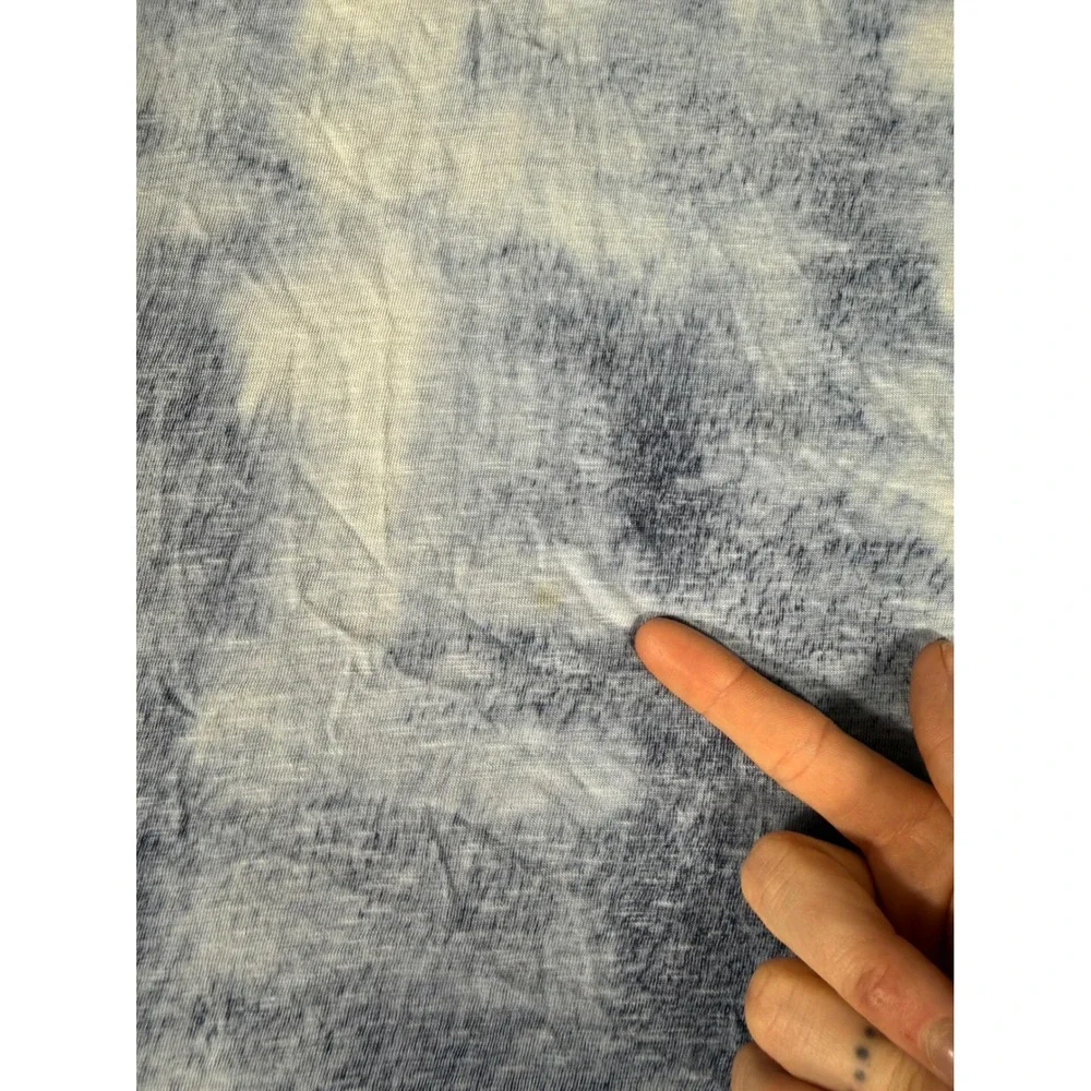 American Eagle T-Shirt Mens XXL Blue Tie Dye Acid Wash Cloud Print Tee